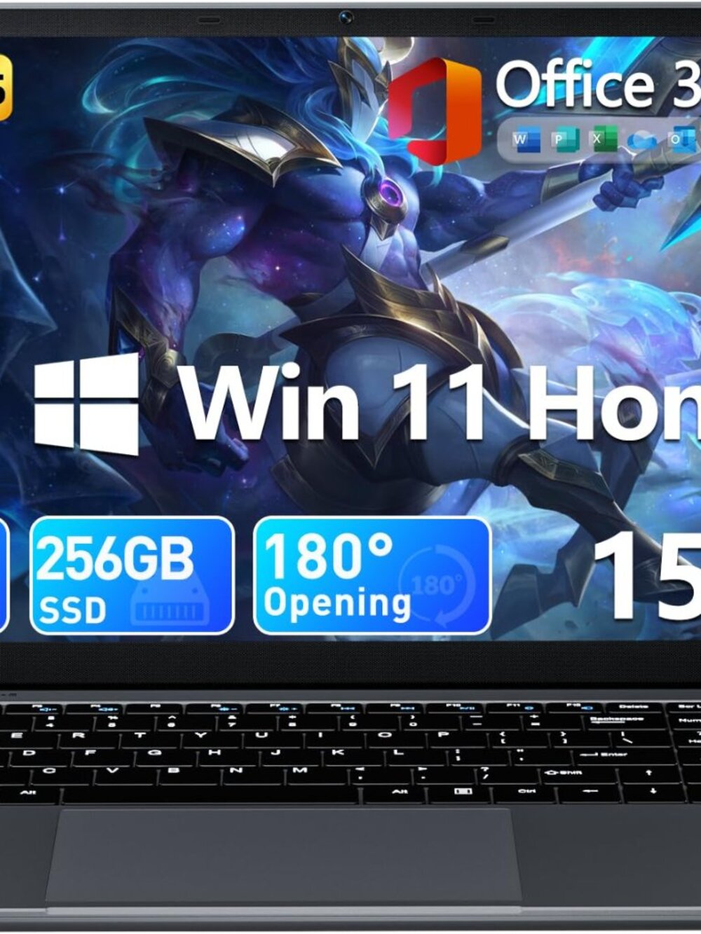 NEW 15.6 AI Laptop with Office 365 12GB RAM 256GB SSD Win 11 Home Laptops IPS